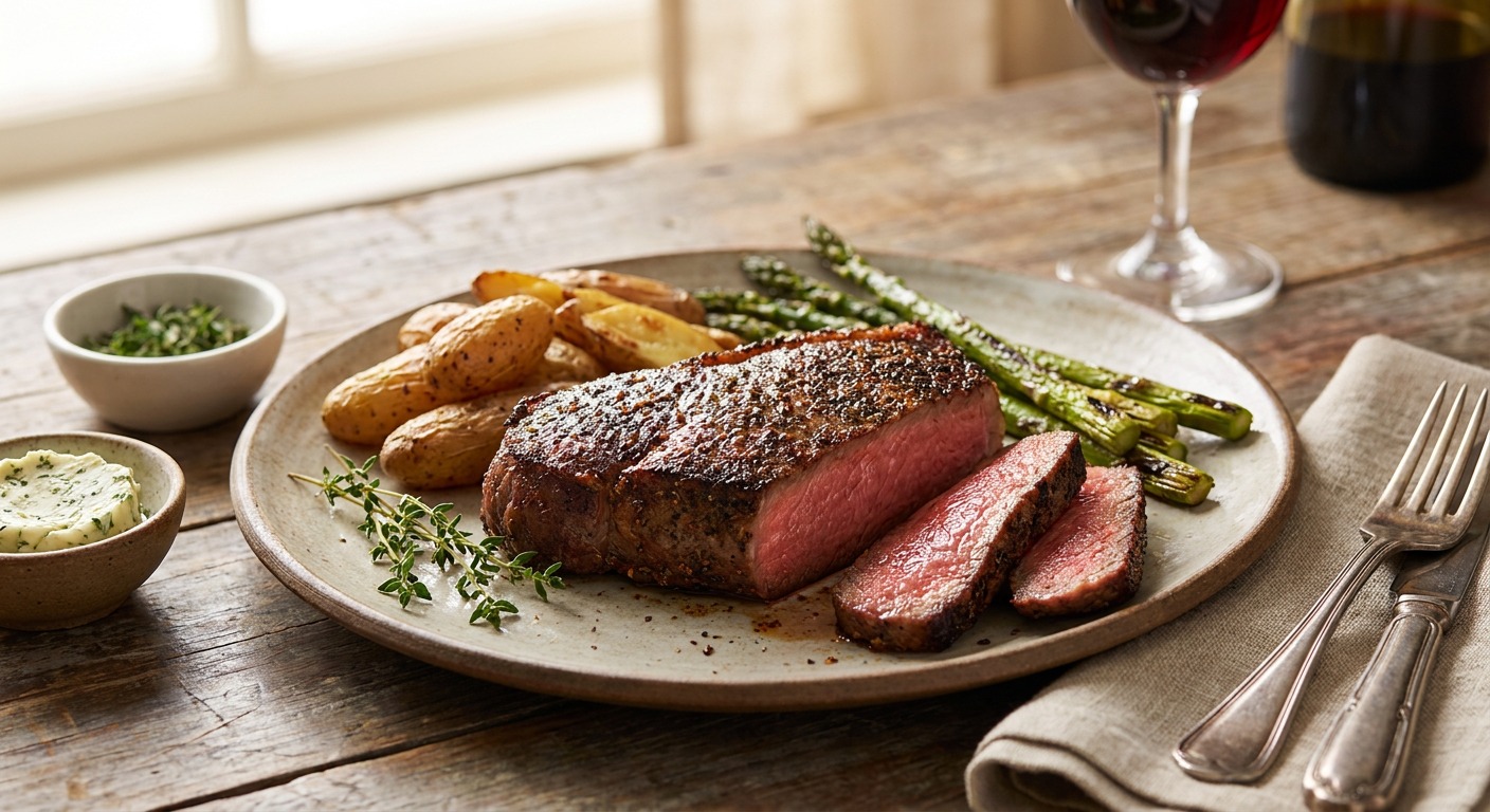 Air Fryer Strip Steak with RUB PRIME STEAK