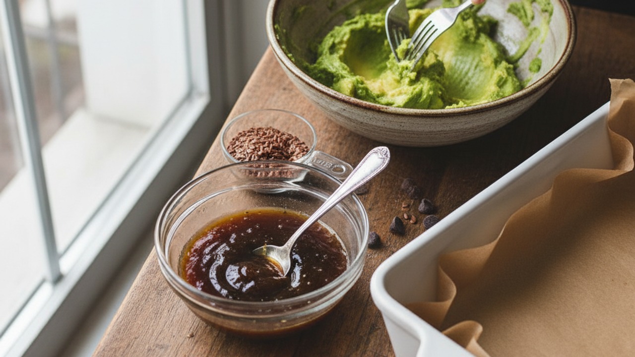 Prepare flax egg and wet base