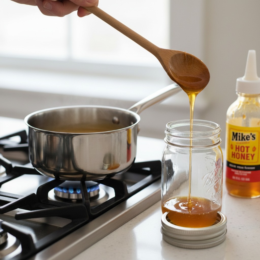Make the honey-infused syrup