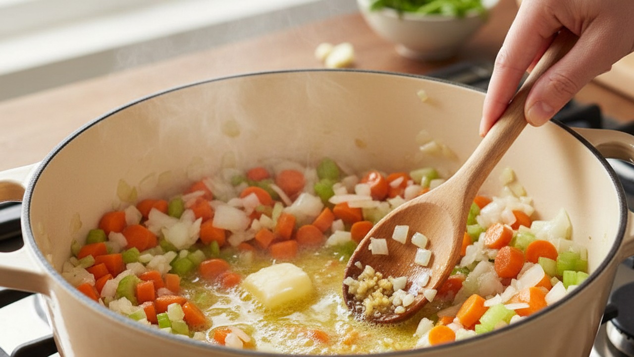 Sauté the aromatics
