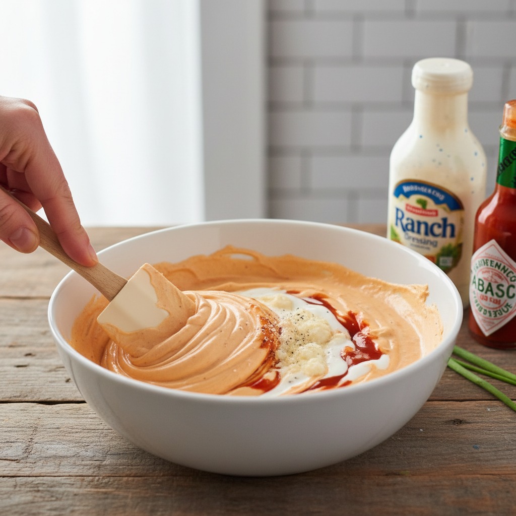 Make the creamy buffalo base