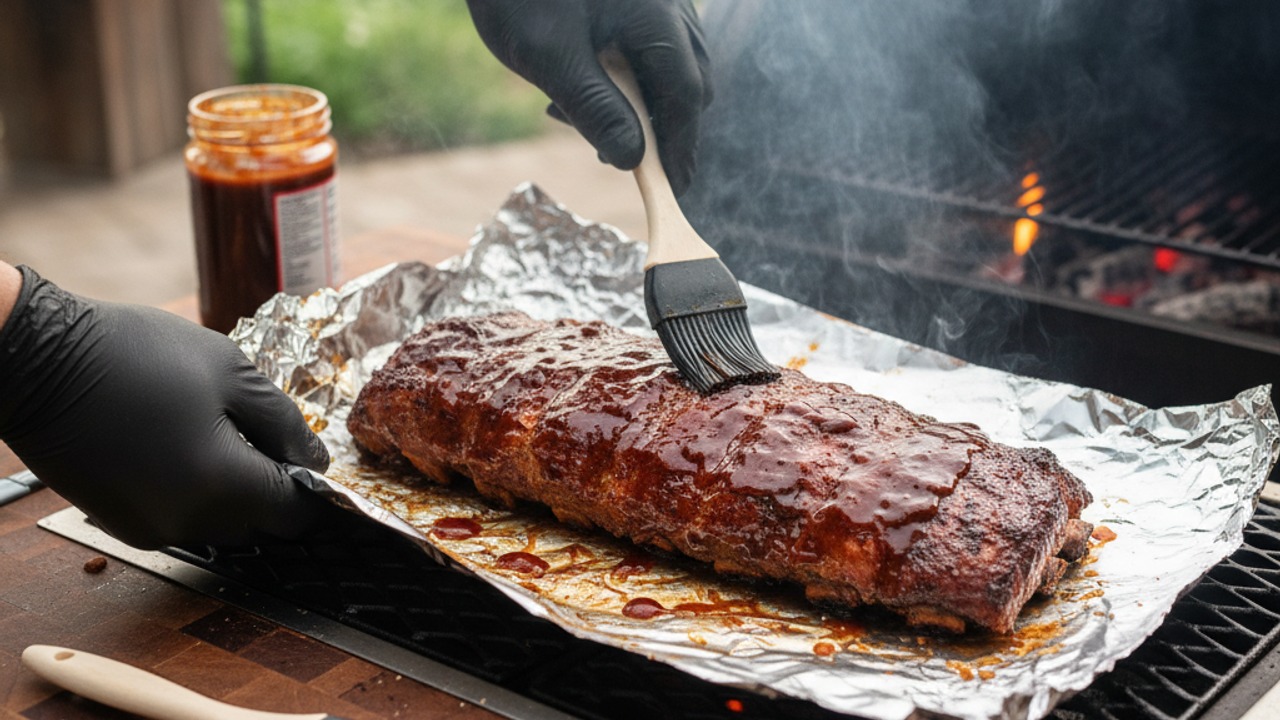 Unwrap, sauce, and finish for 1 hour