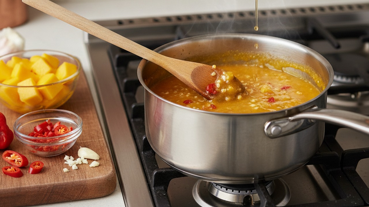 Make the mango-habanero glaze