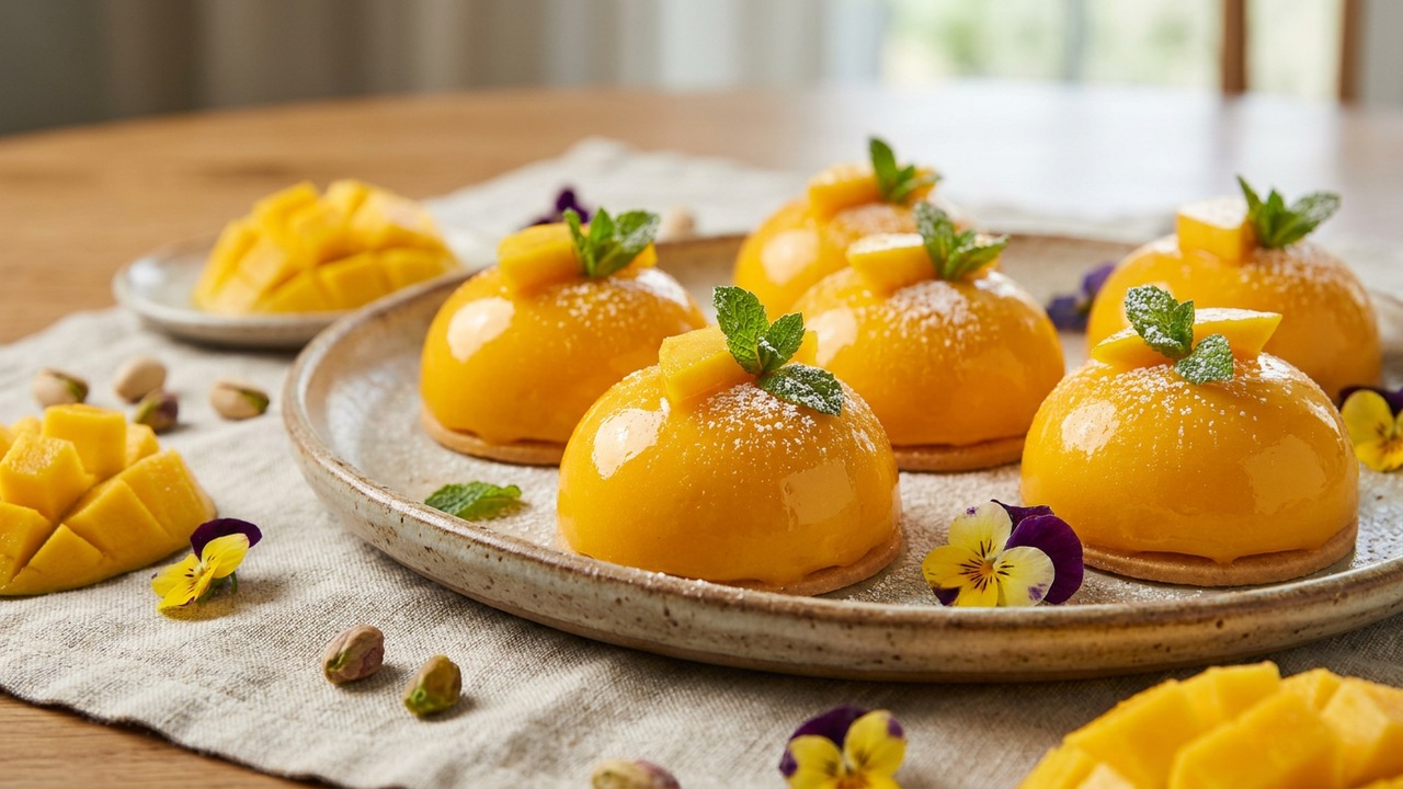 Mango Mousse Bites