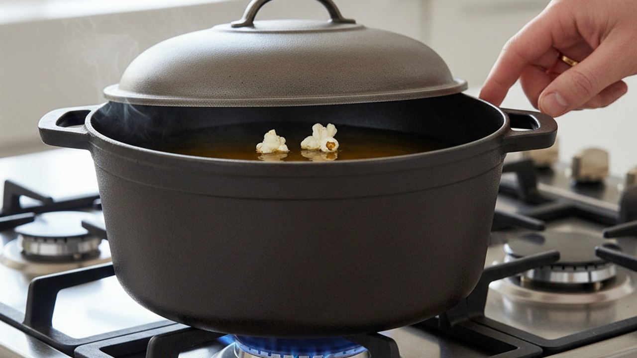 Stovetop pop the kernels