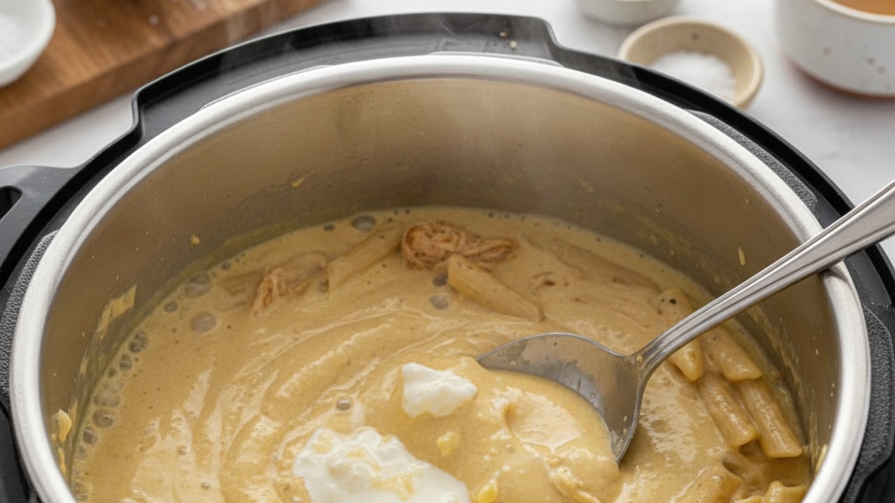 Finish the Alfredo sauce