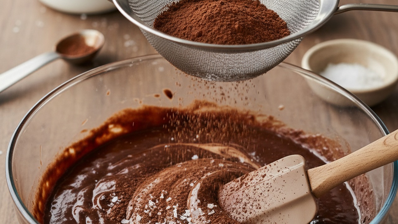 Fold in dry ingredients and salt