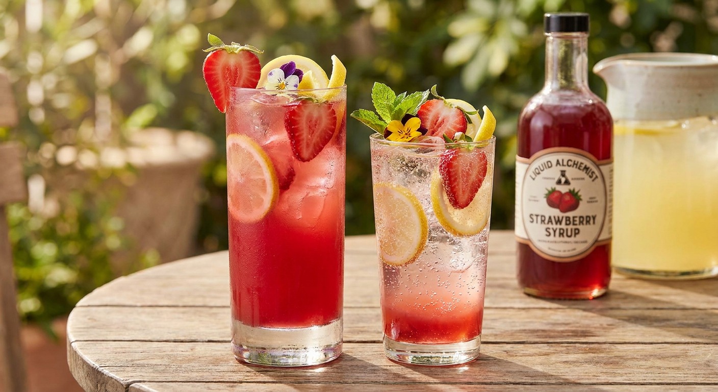 Liquid Alchemist Strawberry Syrup Lemonade (Sparkling or Still)