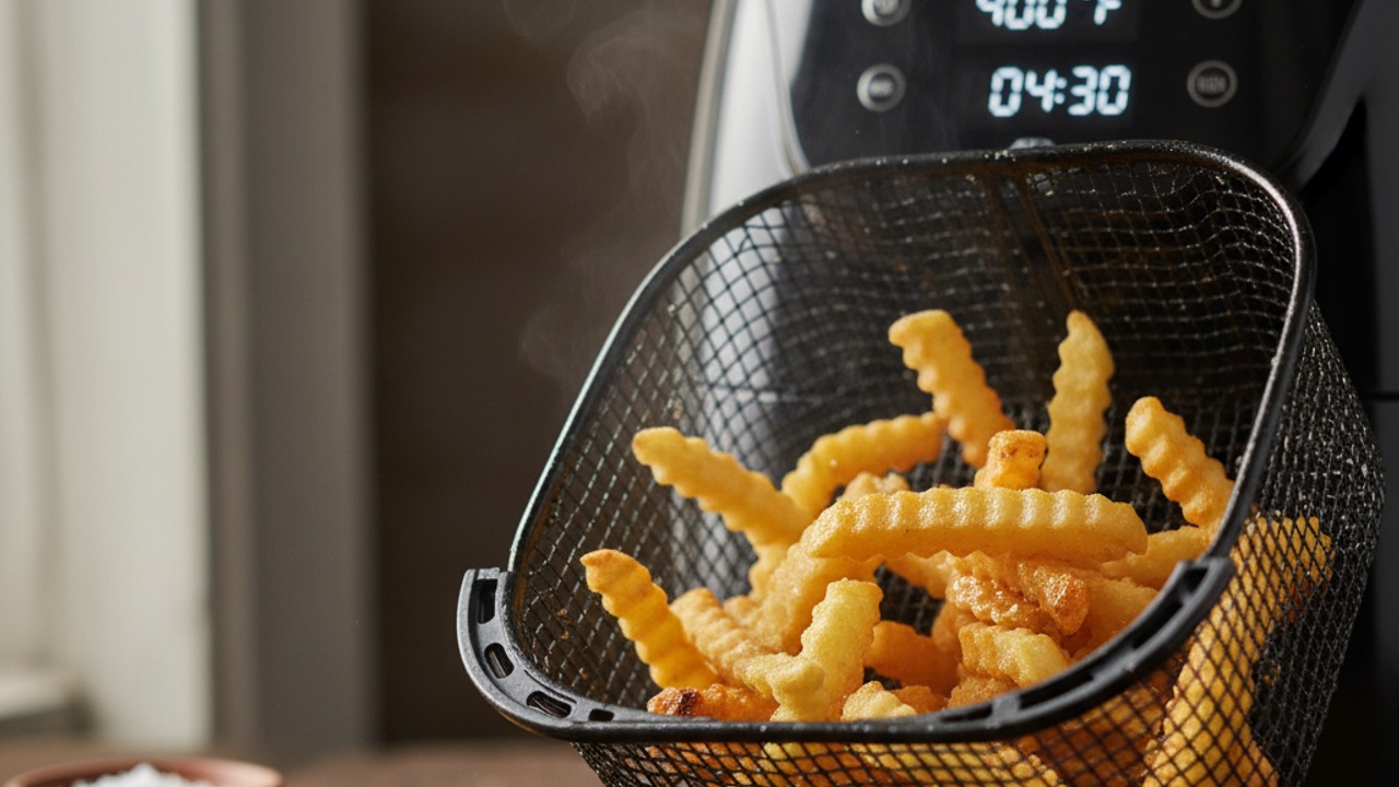 Air fry — finish and crisp