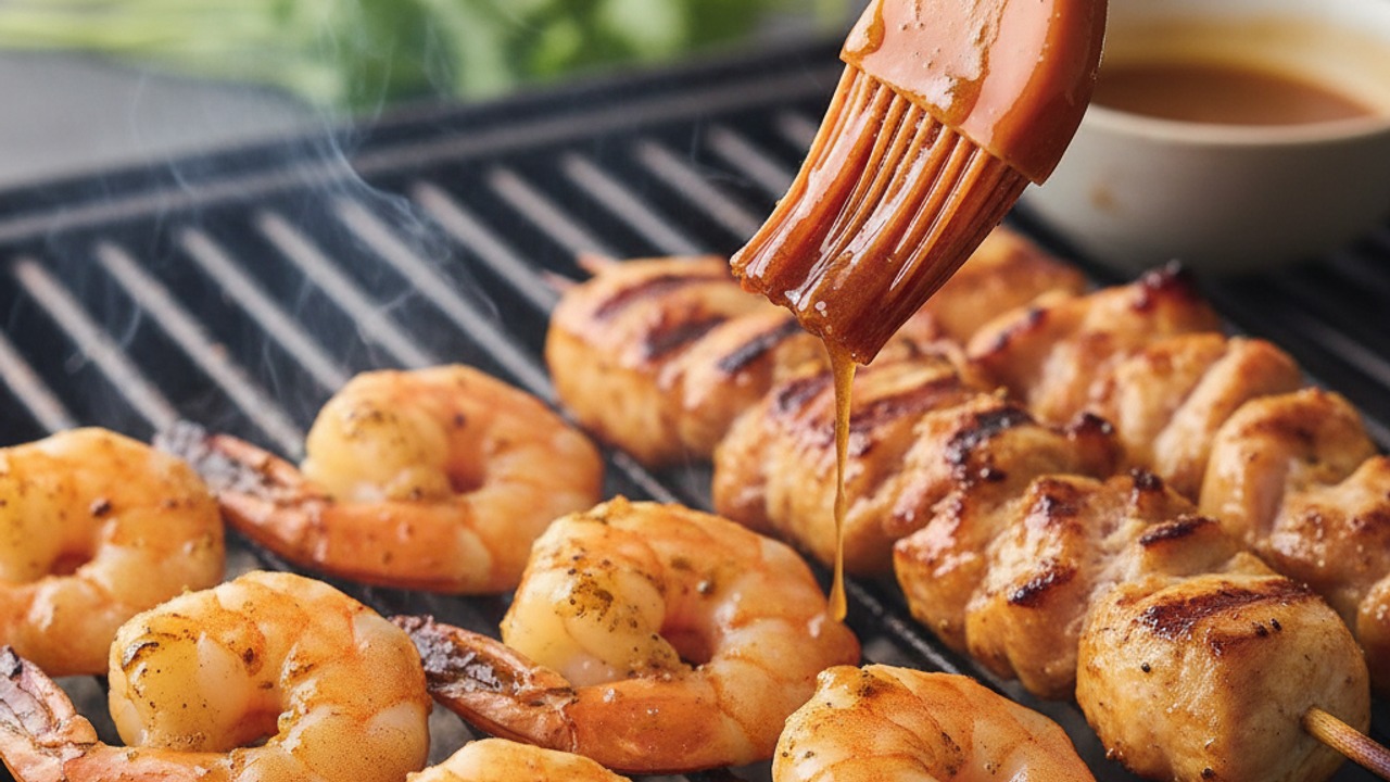Grill until just cooked