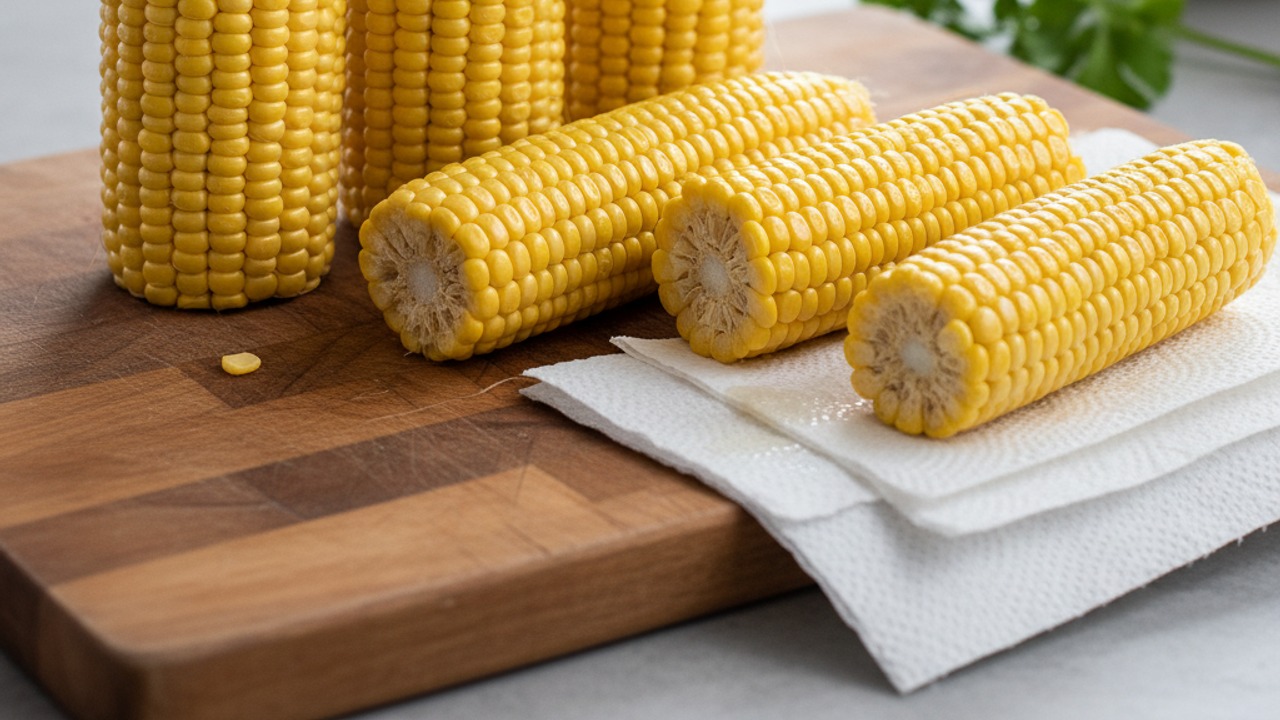 Cut the corn into 'ribs'