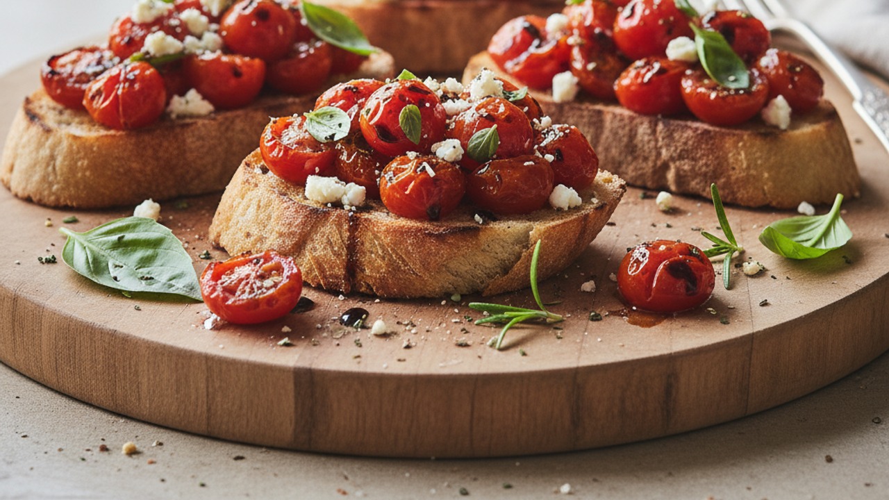 Charred Tomato Bruschetta