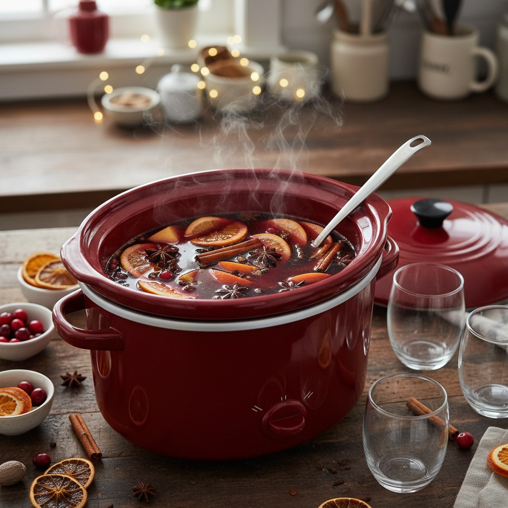 Slow cooker method — hands-off warming