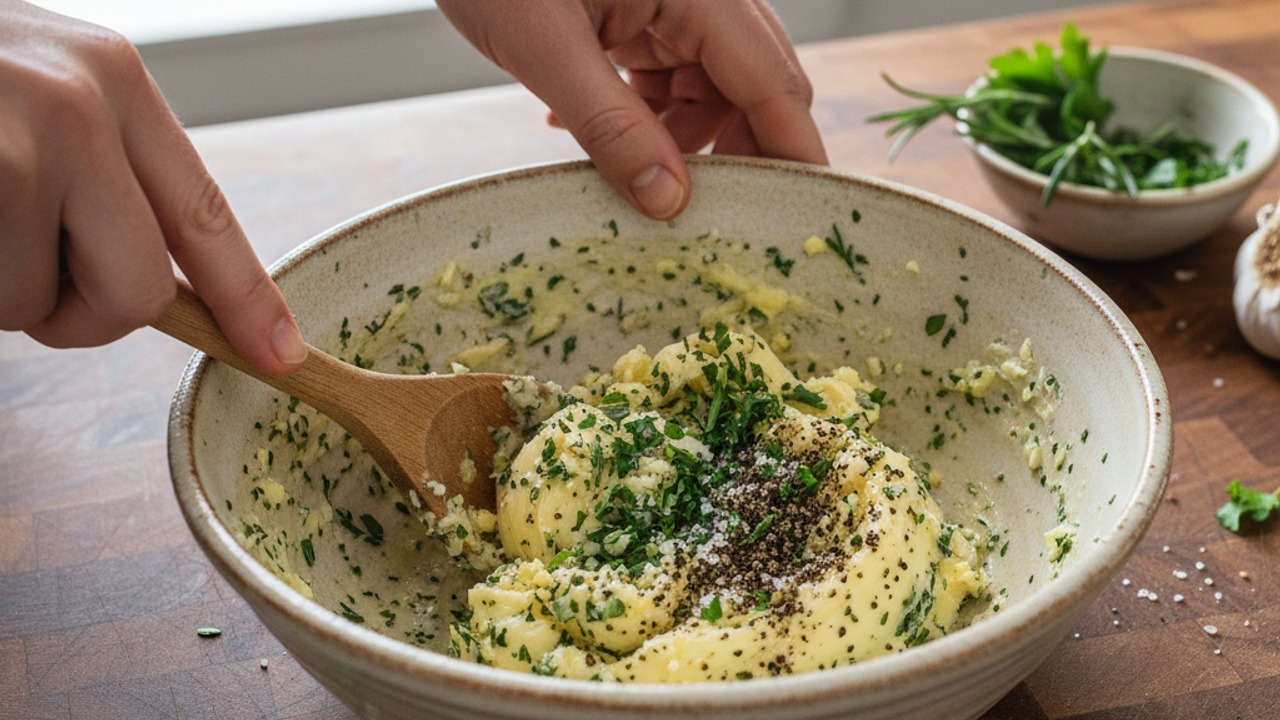 Make the garlic-herb butter