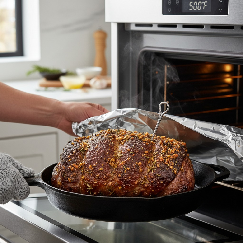 High-heat finish for crust