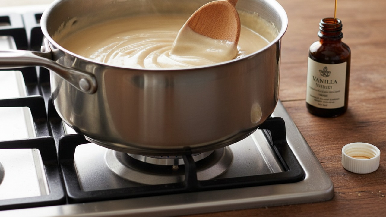 Cook the custard