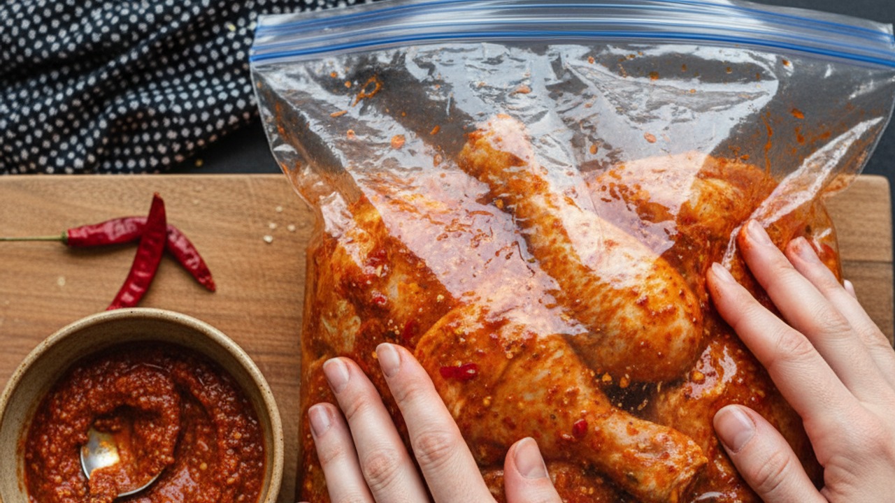 Reserve glaze and coat the chicken
