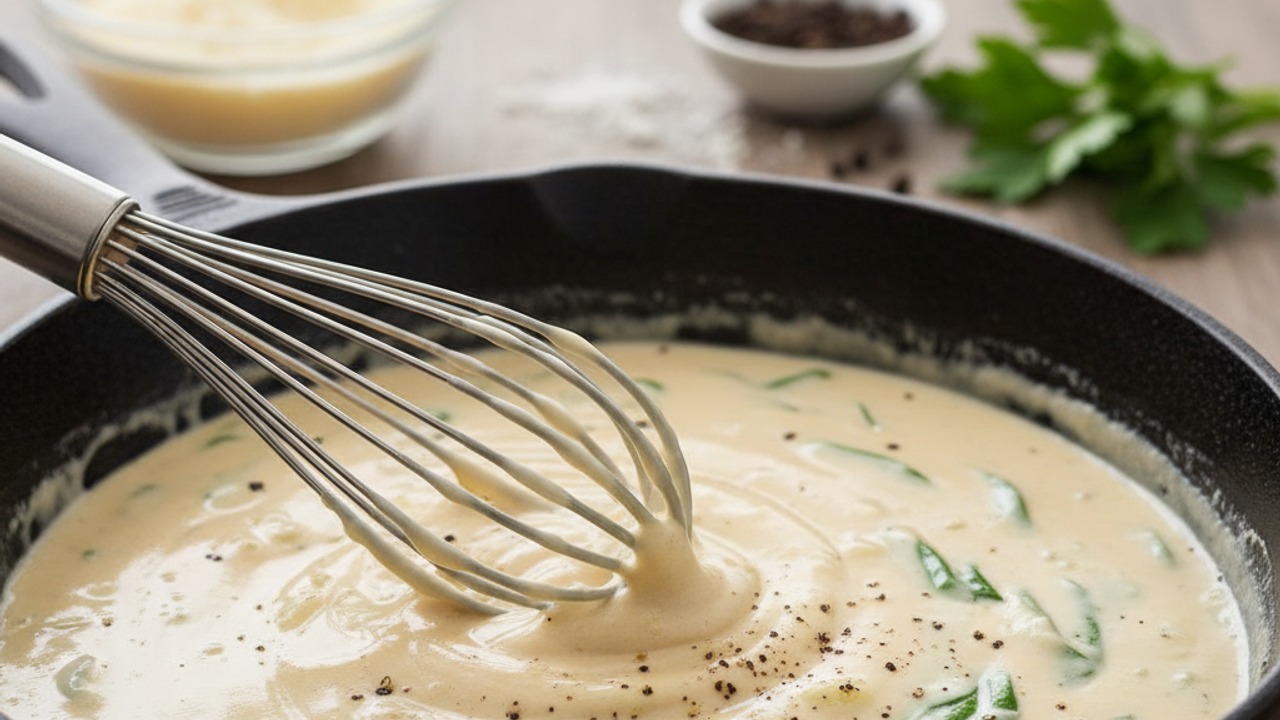 Make the creamy Parmesan sauce