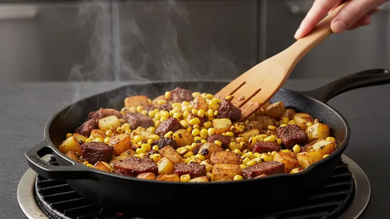 Assemble and crisp the hash