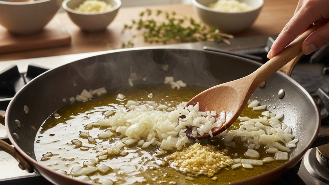 Sauté the aromatics