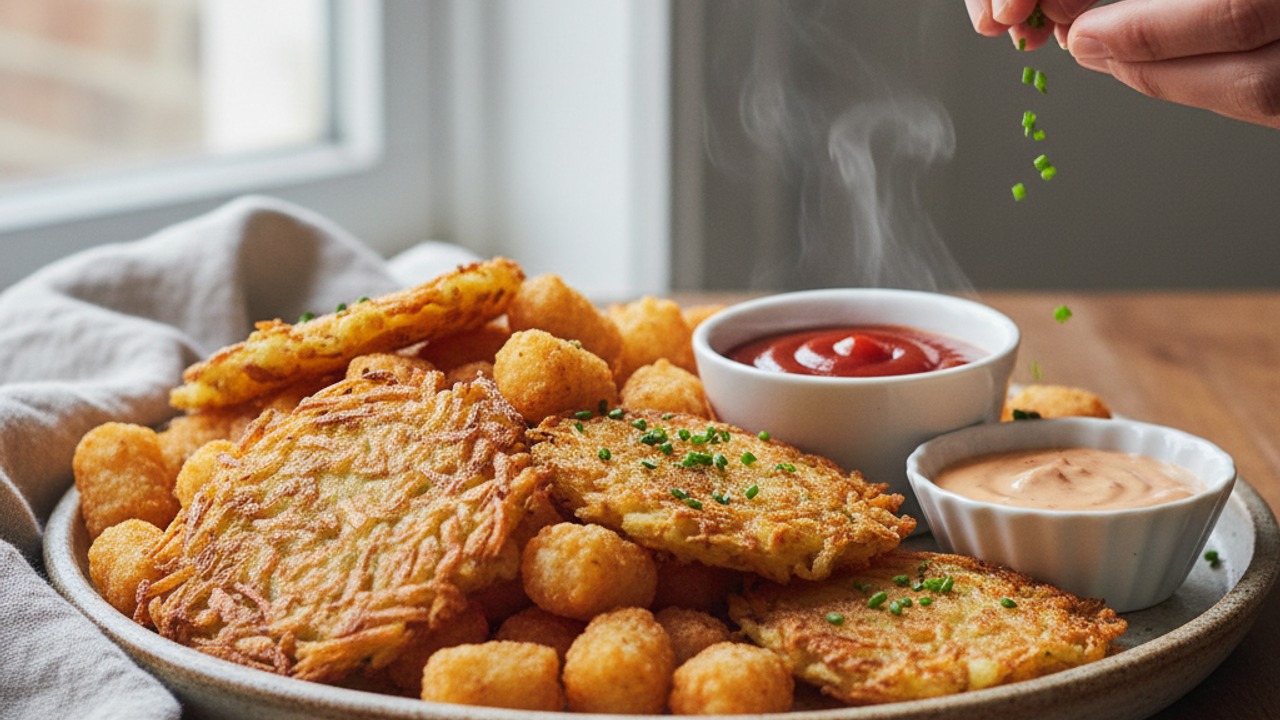 Serve, garnish, and dip