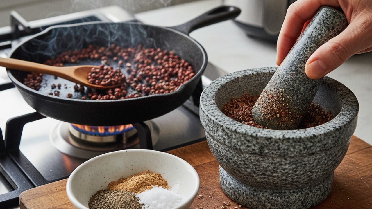 Make salt-and-pepper seasoning