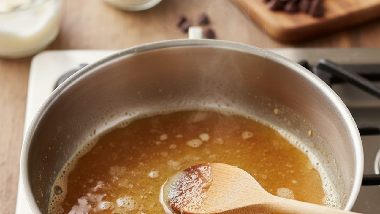 Brown the butter carefully