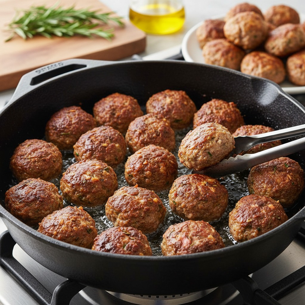 Brown meatballs