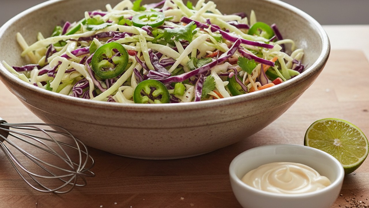 Make the lime-cilantro slaw