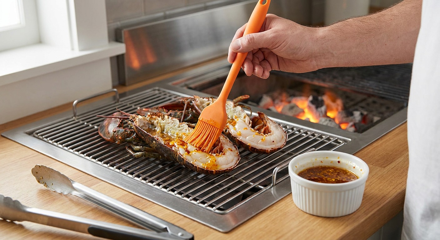 Finish, baste, rest, and serve with tips