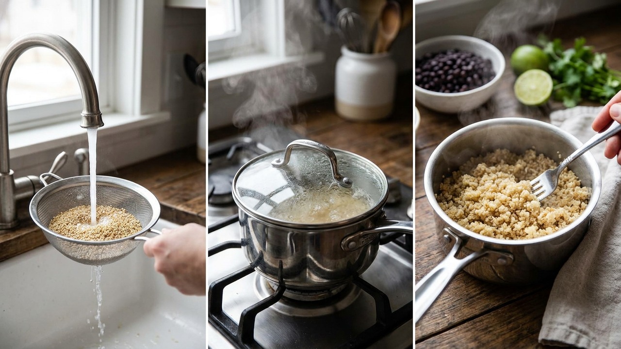 Cook the quinoa