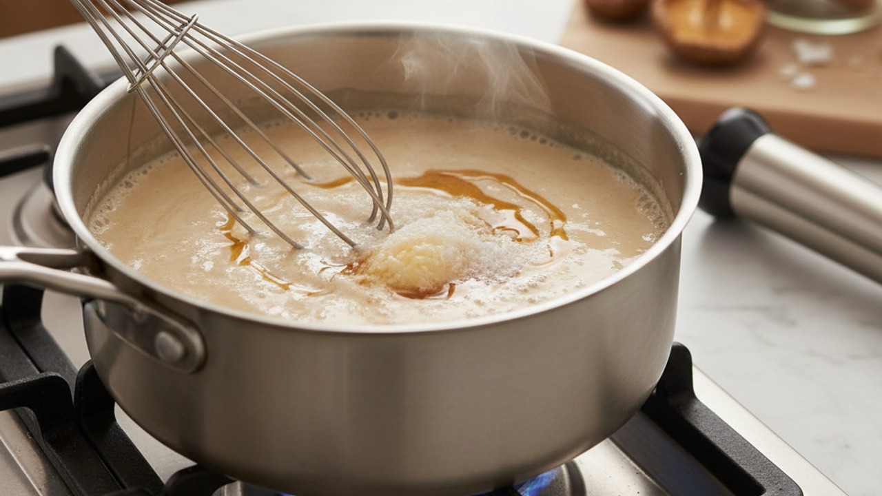Heat and sweeten the milk