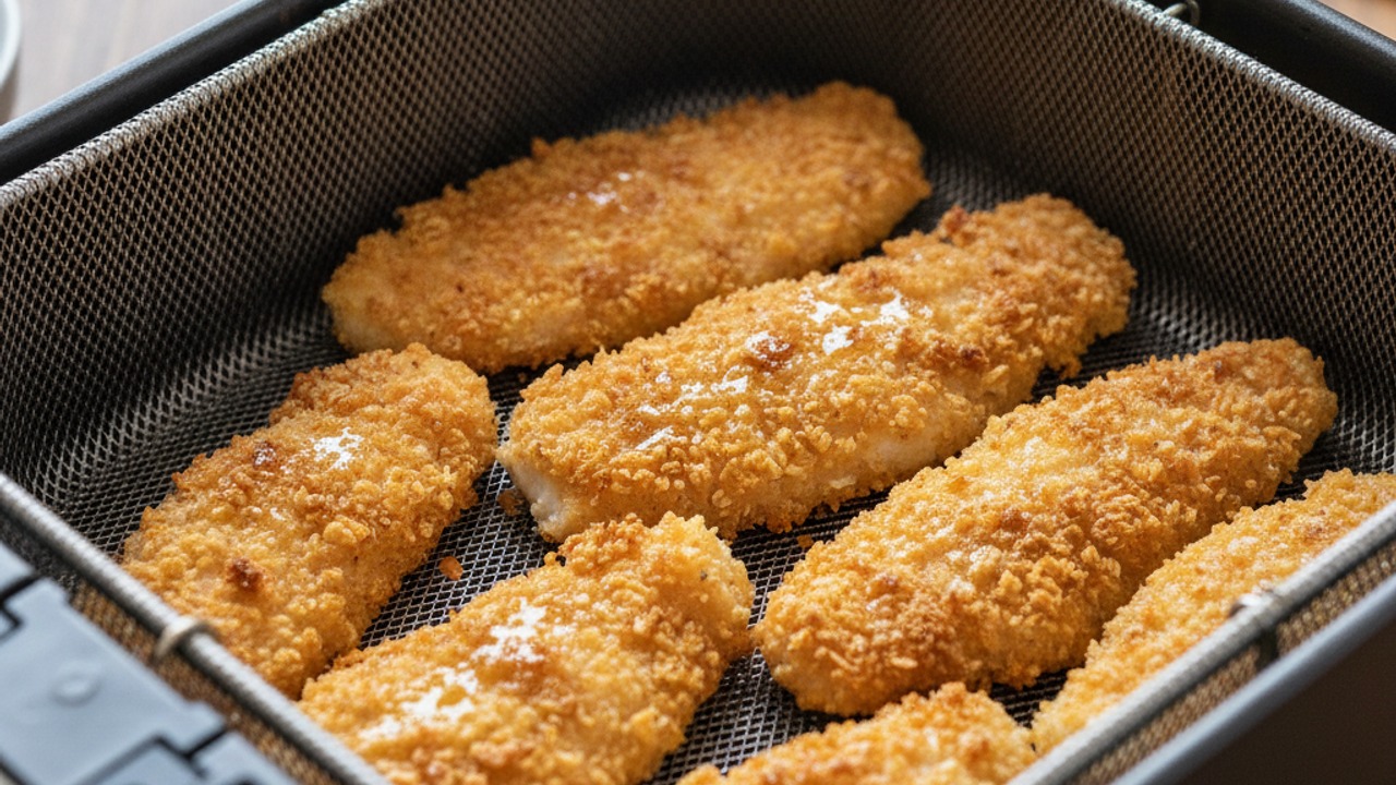 Air-fry until golden and flaky
