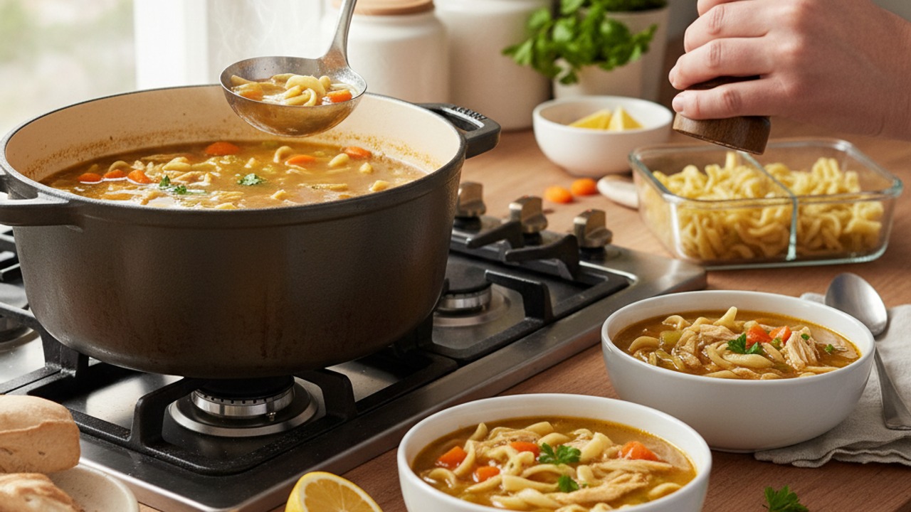 Adjust seasoning and serve or store