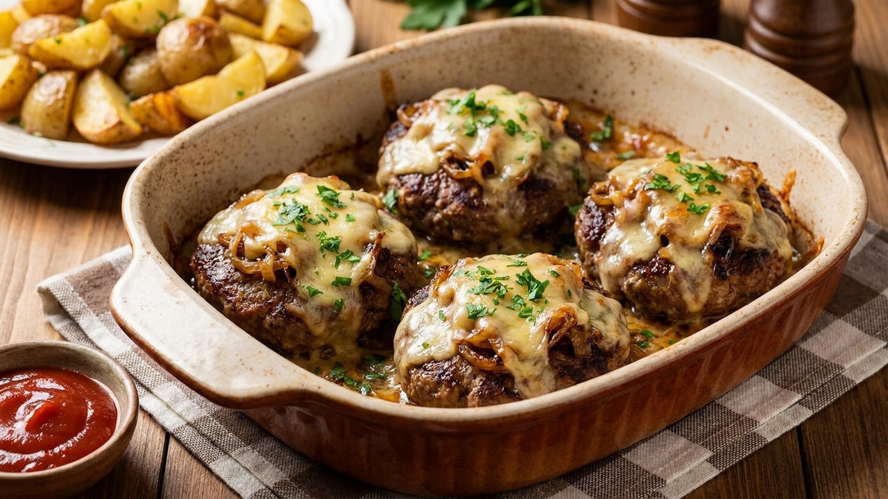 Oven Baked Beef Burgers