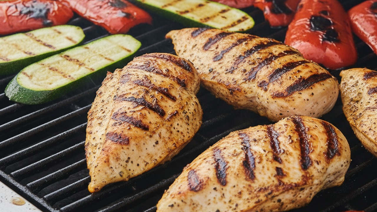 Grill until charred
