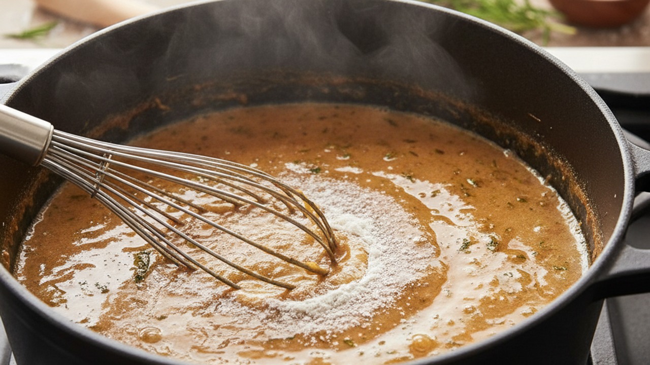 Make pan gravy