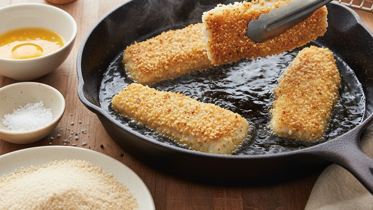 Bread and pan-fry the fish