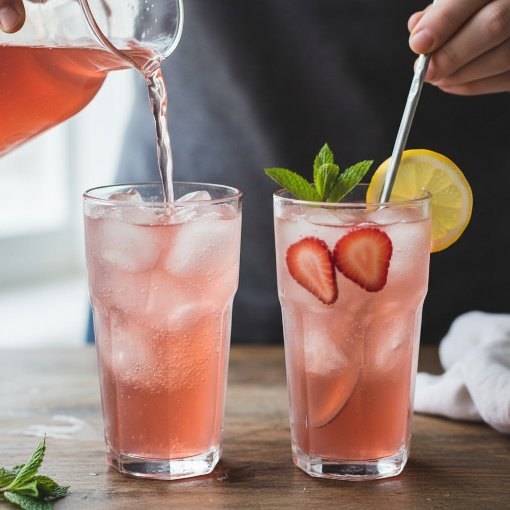 Assemble glasses and garnish