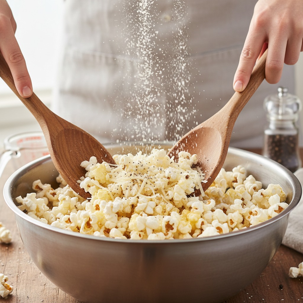 Season with Kinder's, Parmesan, and pepper