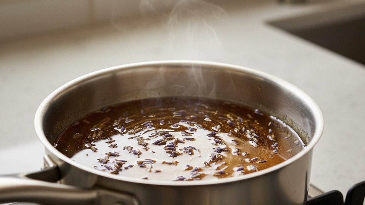Infuse the honey with lavender