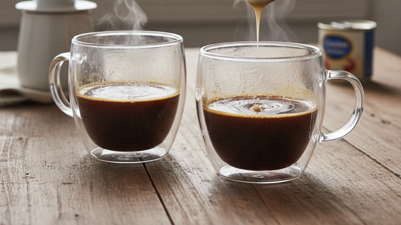 Warm the cups and assemble