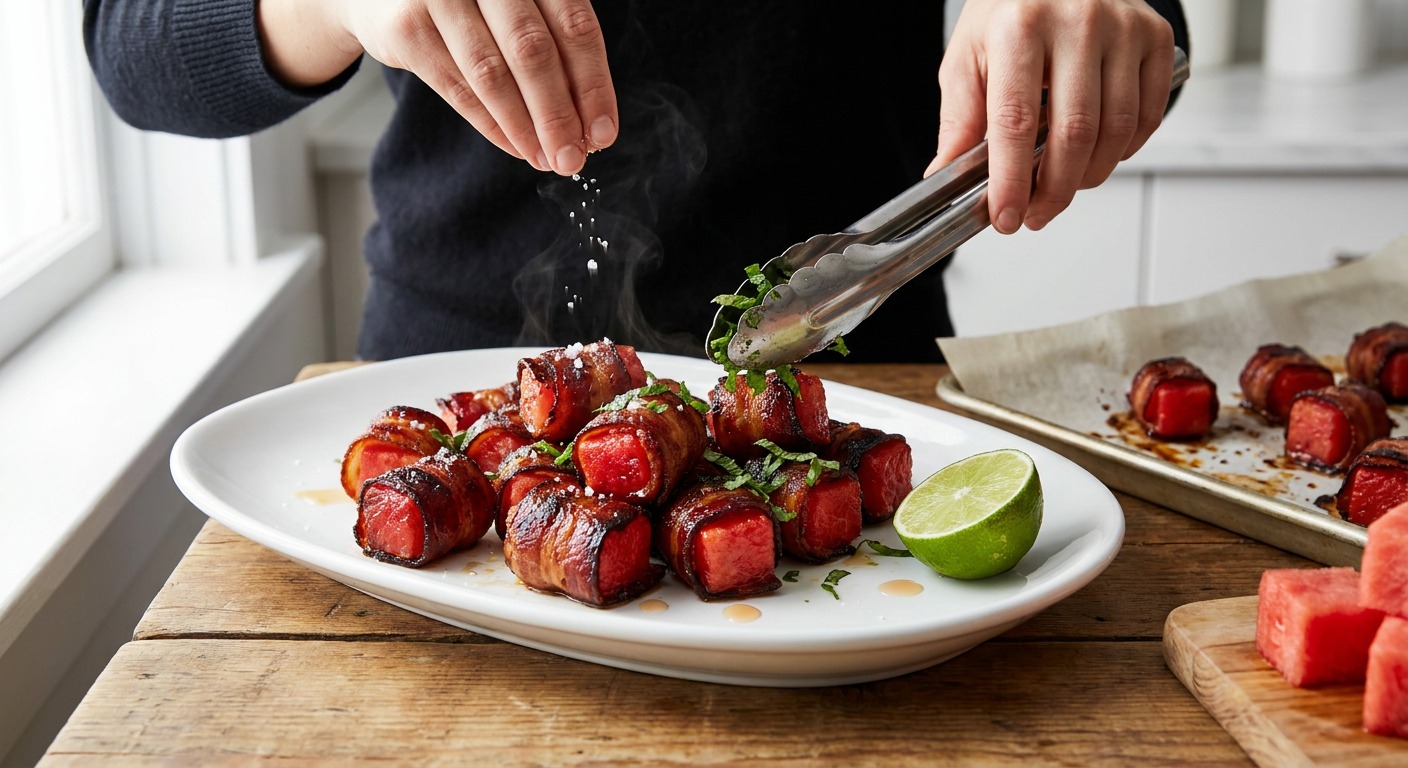 Grill the bites until bacon is crisp
