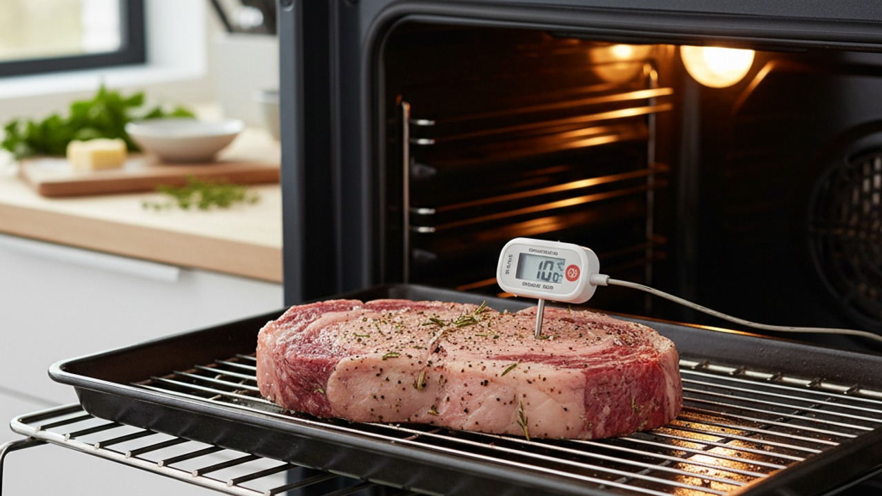 Low-temperature oven roast (reverse sear)