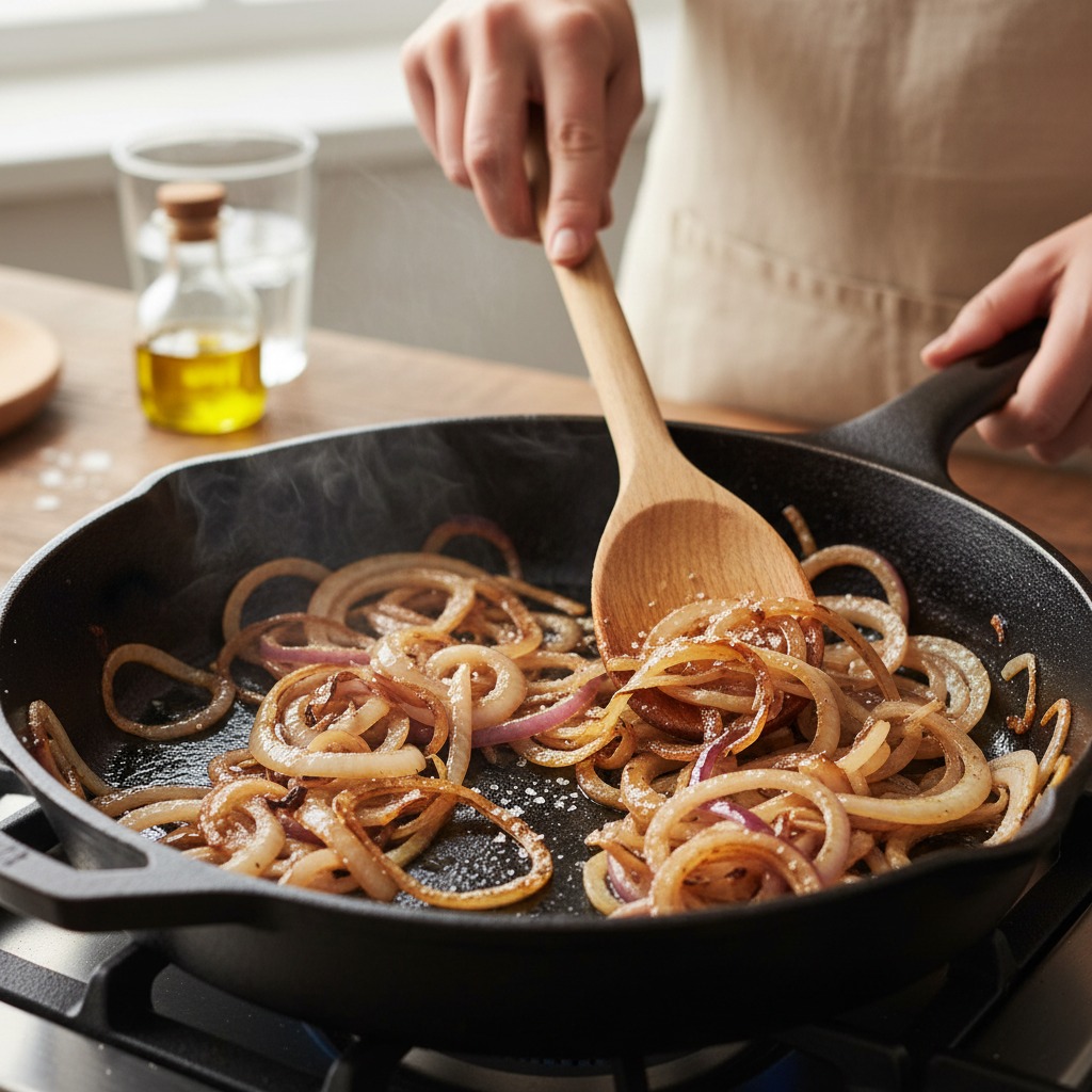 Caramelize the onions