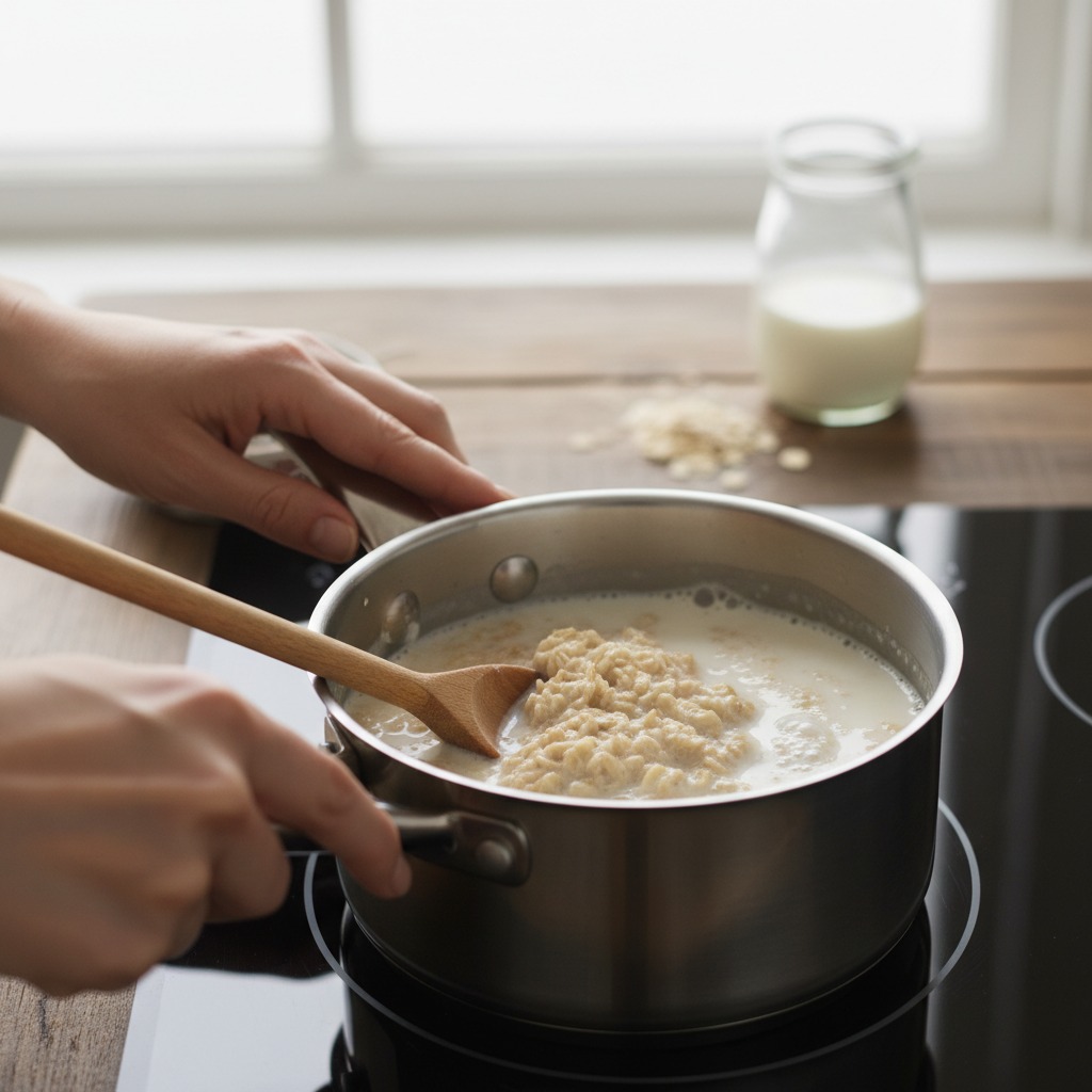 Cook the oats