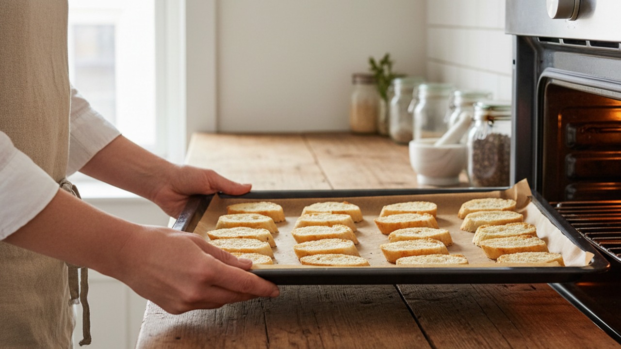 Toast the crostini