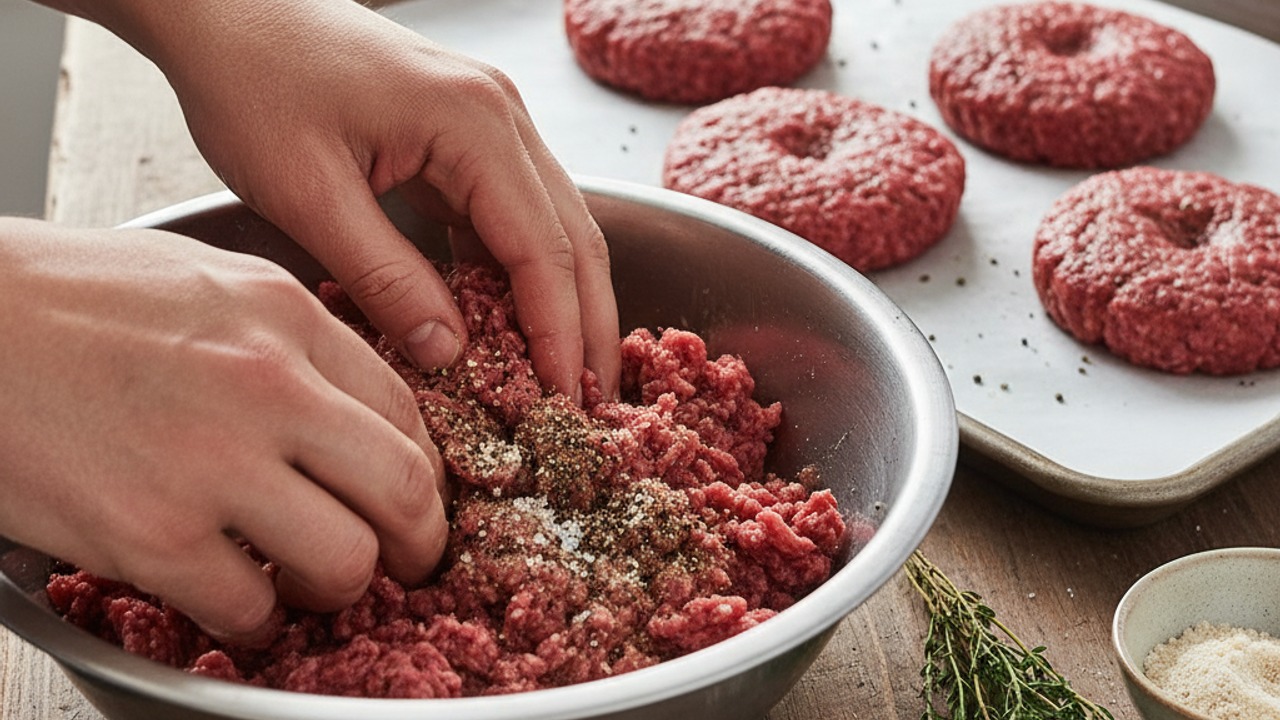 Season and form patties