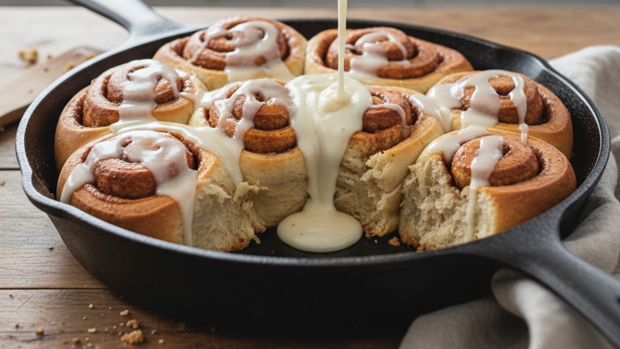 Glaze and serve warm