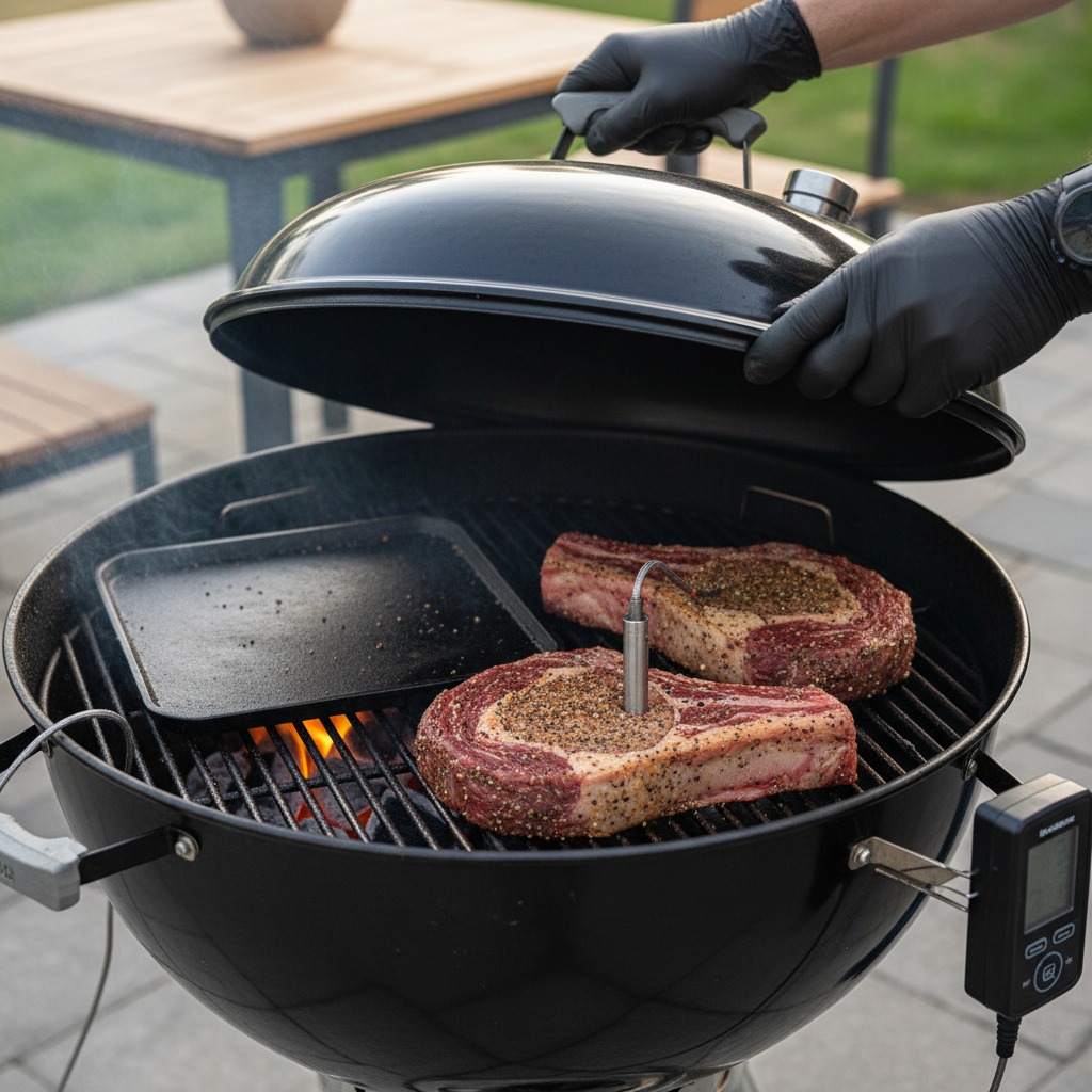 Reverse-cook over indirect heat